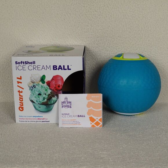 UCO Softshell Ice Cream Ball Quart/1 Liter Blue Yay Labs High Fives Maker - Picture 1 of 11
